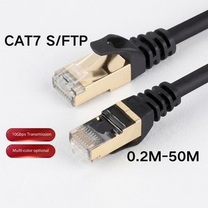Câble <span class=keywords><strong>Ethernet</strong></span> Cat7 SSTP plaqué or certifié CE RoHS, 50 m, cordon de raccordement <span class=keywords><strong>Cat</strong></span> <span class=keywords><strong>7</strong></span>, câble RJ45 Cat7, cordon de raccordement RJ45 <span class=keywords><strong>Cat</strong></span> <span class=keywords><strong>7</strong></span> - Product Image 1