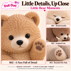 Muñeca de Silicona de Cuerpo Completo Personalizada, Mini Oso Dormilón, Juguete Sensorial para Aliviar el Estrés, Regalo de Navidad Personalizado para Niños - Product Image 3
