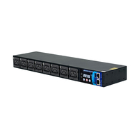 PDU intelligent personnalisable 220V 10A C13 Clip-Lock 8 prises Contrôle 20 tâches programmées HTTP/HTTPS pour salles de serveurs financiers