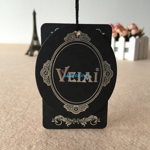 Phụ kiện may mặc quần áo giấy đen treo thẻ vàng lá sang trọng tóc mở rộng bó treo thẻ <span class=keywords><strong>hangtag</strong></span> cho quần áo <span class=keywords><strong>hangtag</strong></span> - Product Image 5