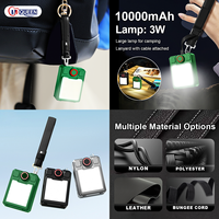 Batterie Li-Polymère Personnalisée PD 22.5W Mini Power Bank Portable 10000mAh Ultra Mince Charge Rapide Lampe LED Porte-clés Câble Type-C