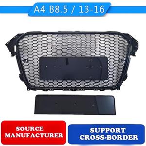Griglia Anteriore Cromata Nero Lucido Stile RS4, Griglia Sportiva Esagonale a Nido d'Ape per <span class=keywords><strong>Audi</strong></span> A4 S4 B8.5 2013-2016 - Product Image 6