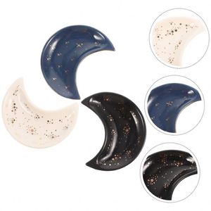 Custom Logo Moon Tray <b>Ceramic</b> <b>Ring</b> Holder Jewelry Display Organizer - Product Image 1