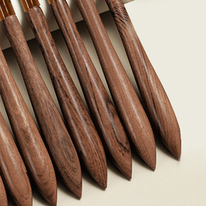 Lot de 6 pinceaux à ongles japonais avec manche en bois de rose, outils professionnels en nylon pour détails floraux et gel - Product Image 4