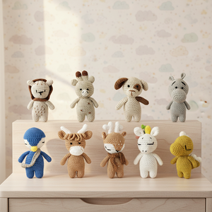 Nouveauté 2026 : <span class=keywords><strong>Hochet</strong></span> personnalisé brodé en forme de lapin, jouet sensoriel à crocheter pour bébé, jouet en peluche à mâcher pour bébés, en maille - Product Image 1