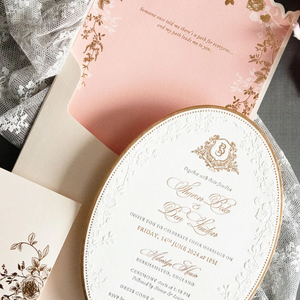 ซองจดหมายการ์ดเชิญงานแต่งงานแบบพับได้กระดาษแบบพับมีช่องเก็บดอกไม้ที่สวยงามสำหรับแขกมุสลิม - Product Image 6