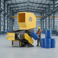 Broyeur industriel robuste à un seul arbre pour le recyclage des déchets plastiques, du bois, du papier, du métal et des pneus, système à couple élevé