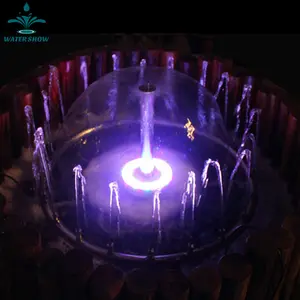 Diseño de fuente de agua de jardín moderna, forma redonda LED pequeña