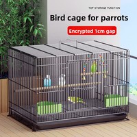 Cage à oiseaux en métal de taille moyenne, design anti-évasion, fermeture renforcée à clipser, pour usage domestique, convient aux perroquets, colombes zébrées
