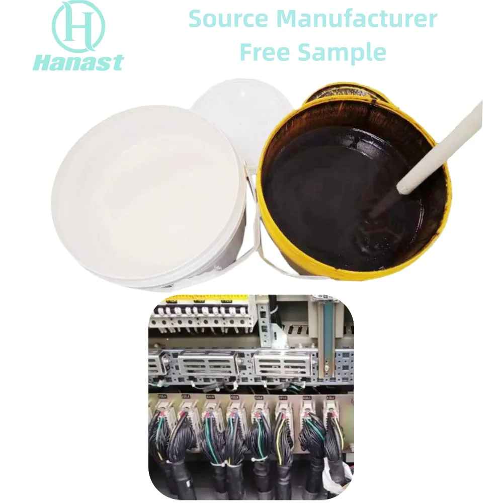 Inversor de Sensor de potencia de CPU PCB de dos componentes Componentes electrónicos Gery Black Silicone Potting Glue Compuesto conductor térmico