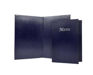 Cubierta de Menú de Cuero para Restaurante con Soporte de Esquina, Portamenús de Cuero para Restaurante - Product Image 1