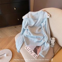 Abrigo de invierno de punto de manga larga para mujer, cárdigan de estilo informal con un solo pecho, botón frontal, Color sólido, venta al por mayor para otoño