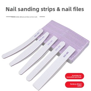 Custom Logo EVA Sponge Double Sided Non Shedding <b>Nail</b> Sanding Strip 100/180 Grit Purple Core <b>Nail</b> File - Product Image 5