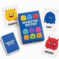Cartes à Jouer Personnalisées Premium Édition Émotions Monstres pour Enfants |   Boîte en carton éducative pour l'apprentissage de l'intelligence émotionnelle en famille