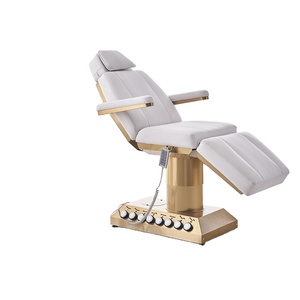 Lit de massage pliable portable de luxe moderne et traditionnel noir en PVC durable pour salon de beauté, fonction massage, extérieur et salon - Product Image 1
