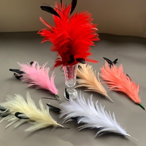 Plumes <span class=keywords><strong>de</strong></span> <span class=keywords><strong>coq</strong></span> naturelles, teintes et lavées, avec fil métallique, <span class=keywords><strong>pour</strong></span> la fabrication <span class=keywords><strong>de</strong></span> fleurs, vente en gros, coiffes, bandeaux et costumes <span class=keywords><strong>de</strong></span> spectacle - Product Image 3