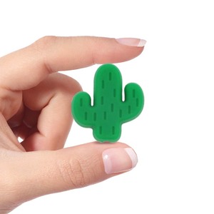 Nouveau design perles en silicone sans BPA de qualité alimentaire pour bébé perles de Cactus de dentition pour bébé jouets de chaîne de sucette à mâcher bricolage - Product Image 1