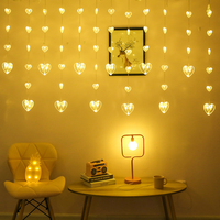 Outdoor Eiszapfen Fee String Licht Fenster Wand Schlafzimmer Hochzeits feier Weihnachten dekorative Herzform Led String Vorhang Lichter