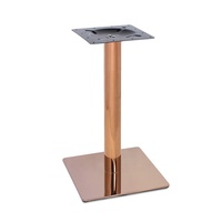 Base de table basse en acier inoxydable et fonte, carrée, couleur or rose, argentée ou dorée, à forte capacité de charge, fournie directement par l'usine