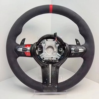 Volant en cuir suédé en fibre de carbone pour BMW M3 M5 M6 F10 F30 F35 F20 F01 E60 E86 F05 F06 E70 E90 E71 E84 E53 E60 Accessoires de voiture