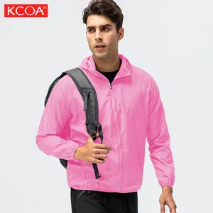 Wholesale Outdoor Quick Dry Jacket Mens Light Weight Jacket Polyester Sport Gym Hiking Jackets