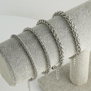 Nueva pulsera de cadena de <span class=keywords><strong>quilla</strong></span> de acero inoxidable transfronteriza estilo americano Retro Hip Hop apenado Punk Street color dorado para niños - Product Image 4