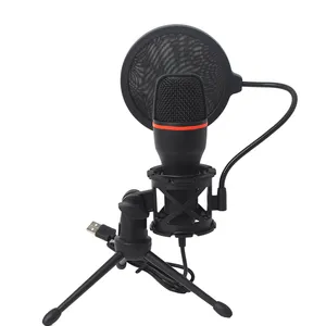 Micrófono condensador con cable USB para Karaoke, dispositivo de grabación para juegos de escritorio, <span class=keywords><strong>vlogging</strong></span>, YouTube, vídeo en vivo - Product Image 1