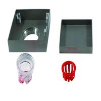 Siphon de douche en céramique invisible 2-en-1 de 4 pouces, en acier inoxydable M17, avec filtre anti-odeur pour drain de sol