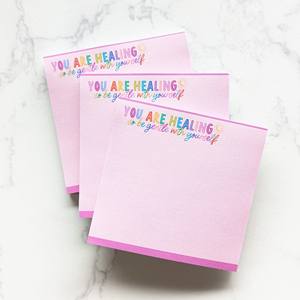 Notas adhesivas estéticas Bloc de notas de chocolate Logo Bloc de notas Accesorios de papelería Juego personalizado Bloc de notas de gato - Product Image 5