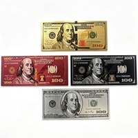Faux billets de banque en feuille d'or 24 carats, billet de 100 dollars américain, pour mariages, fêtes, fournitures de fête, souvenirs, cadeaux, collections