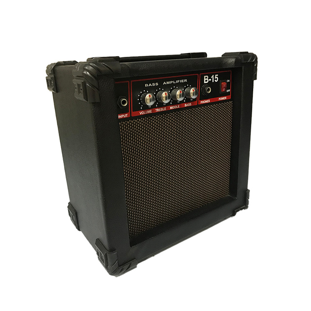 AIERKE EWAVE B-15 15 Watt Electric Bass Guitar Amplifier Portable Amp Cabinet