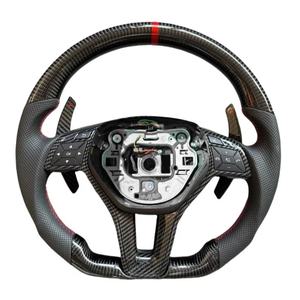 Fibre de carbone pour volant <span class=keywords><strong>AMG</strong></span> pour <span class=keywords><strong>Mercedes</strong></span> Benz W223 W253 W213 W205 W222 W206 W213 E63 <span class=keywords><strong>AMG</strong></span> Volant avec palette de changement de vitesse - Product Image 6