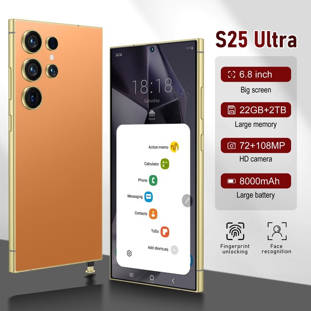 22G+2TB High Configuration 2025 Brand New Hot Selling Big Screen Phone S25 Ultra 5G Smartphone Unlocked AI Cheap Telephone