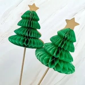 Palitos de bambú decorativos para fiestas, palitos de madera con forma de árbol de Navidad para cóctel, sandwichera, palitos de frutas