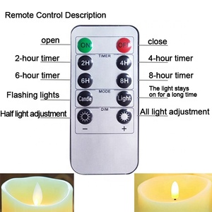 Bougies <span class=keywords><strong>LED</strong></span> sans flamme Senmasine 3x4/5/6 pouces à piles, effet de flamme vacillante, en cire véritable, avec télécommande, pour décoration d'Halloween - Product Image 6