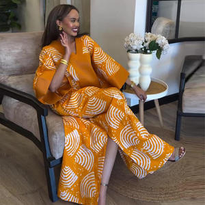 <span class=keywords><strong>Vestido</strong></span> largo informal holgado con cuello en V y <span class=keywords><strong>manga</strong></span> murciélago, estampado antiestático, para mujer, estilo europeo-americano, otoño - Product Image 4
