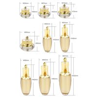 Pot cosmétique vide en acrylique violet, rose, blanc de 15g et 30g, prêt à être expédié, en stock, avec couvercle doré et récipient intérieur en plastique