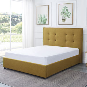 Lit en tissu minimaliste italien moderne - Design carré rembourré pour chambre à coucher, lit double king-size - Product Image 4