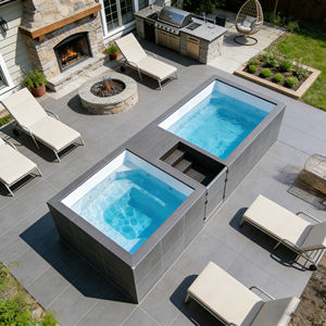 Piscina inteligente de fibra de vidrio con bomba, contenedor multifuncional para hogar/resort, herramientas para estanques de natación, piscina elevada. - Product Image 2