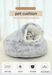 Venta al por mayor de alta calidad de lujo grande suave mascota cama cubierta de felpa larga colorida lavable mascota cubierta cama - Product Image 5