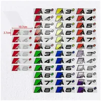 Autocollants 3D ABS pour voiture, emblème de coffre arrière pour A3/A4/A5/A6/A7/A8/A3+/A4+/A5+/A6+/A7+/A8+, décalcomanie de carrosserie, décoration de relooking