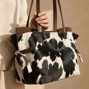 Bolso Estampado Vaca Mujer Hobo Gamuza Mix Lujo Bolso Hombro Portátil Bolso <span class=keywords><strong>de</strong></span> Mano para Mujer Fábrica OEM - Product Image 2
