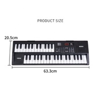 Electric Piano 61-Key Electronic Keyboard USB Type C Battery Powered 3.5mm Headphone Jack Plastic 200 Tones Educational
