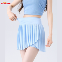 Jupe de tennis plissée OEM personnalisée pour femme avec short intégré, taille haute, effet ventre plat, respirante, pour le sport et le golf