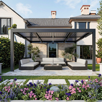 Pergola photovoltaïque d'extérieur de taille personnalisée avec système de panneaux solaires Pergola étanche 6x5 en aluminium motorisée Bioclimatic