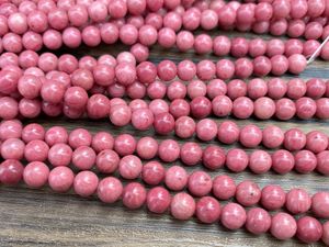 Cuentas de Rodonita Natural de Grado AA, Redondas y Lisas, de 15 Pulgadas, 2mm 3mm 4mm 6mm 8mm 10mm 12mm, Cuentas Sueltas para Fabricación de Joyería - Product Image 5
