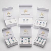Boîte à peptides recyclable, emballage de flacons de 3 ml, 5 ml, 10 ml, boîte en carton magnétique avec différentes fentes pour 1/2/3/4/5/6 flacons
