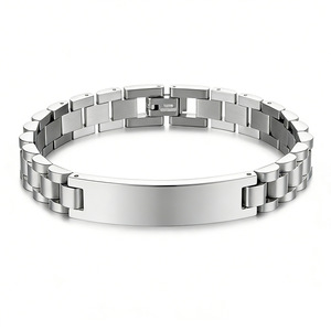 Pulseira Ajustável de Aço Inoxidável Personalizável com Gravação de Marca, Estilo Europeu Americano, Unissex, para Relógio DIY - Product Image 4