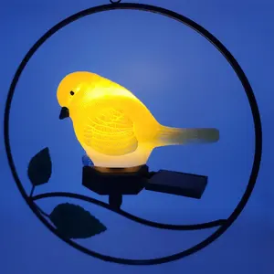 Железная смола птица сова висит на открытом воздухе украшение балкон светодиодный солнечный садовый светильник
