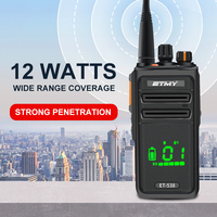 Walkie Talkie ETMY ET-538 de Largo Alcance de 5 km, Impermeable IP68, 12 W, FCC CE, VHF UHF, Radio de Dos Vías de Emergencia para Construcción al Aire Libre